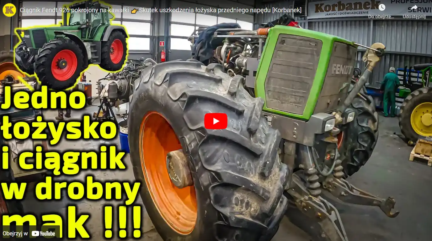 fendt w naprawie z powodu wadliwych łożysk