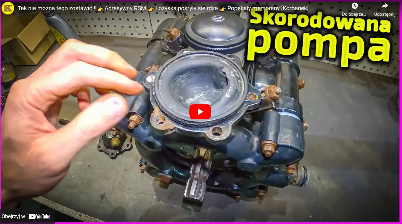 pompa skorodowana i wymiana łożysk